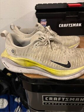 Nike Beige and Yellow Athletic Sneakers
